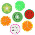 Fruit Cup Mats Novedad Jelly Color Silicone Super Cute Posavasos